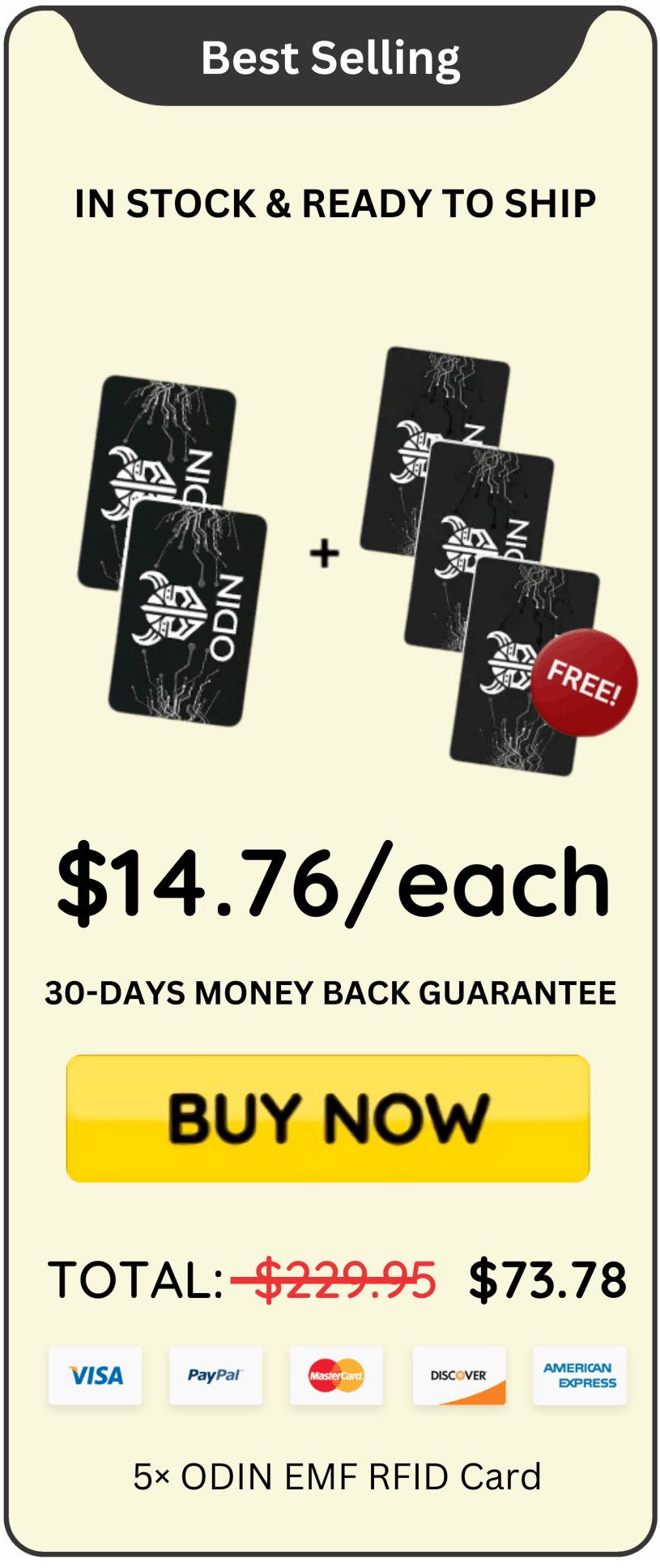 ODIN EMF RFID Card offer price 