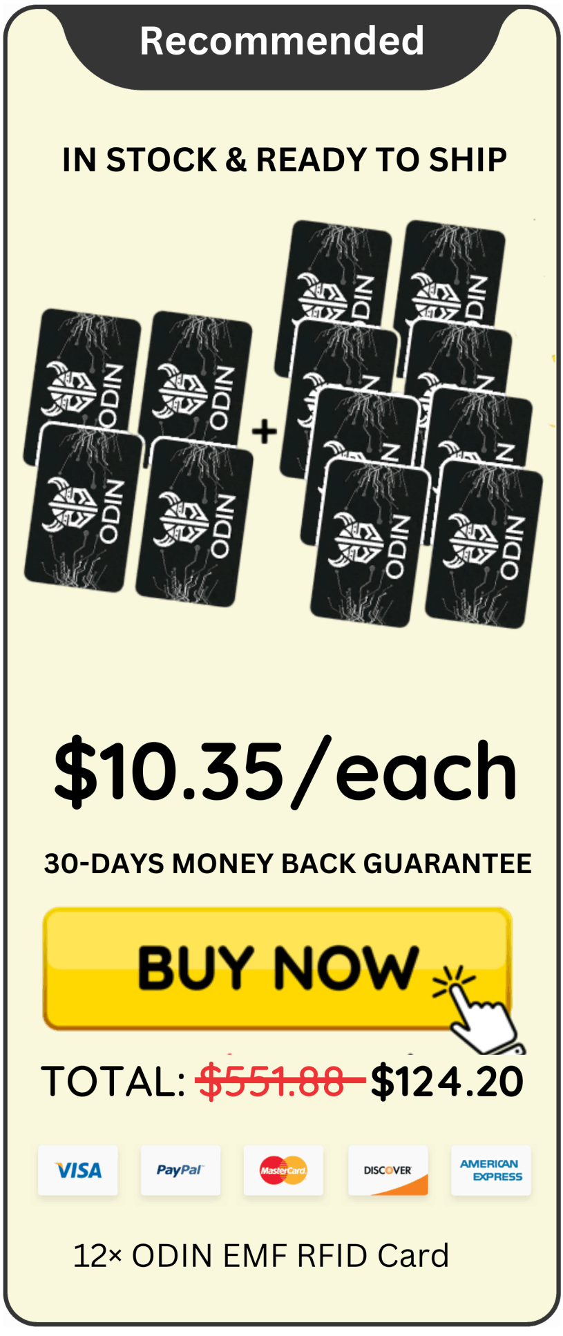 ODIN EMF RFID Card offer price 